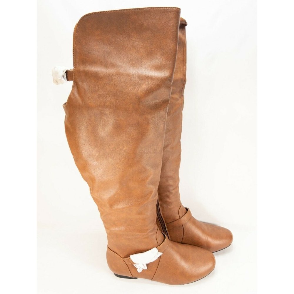 Brown Over-the-Knee Leather Boots